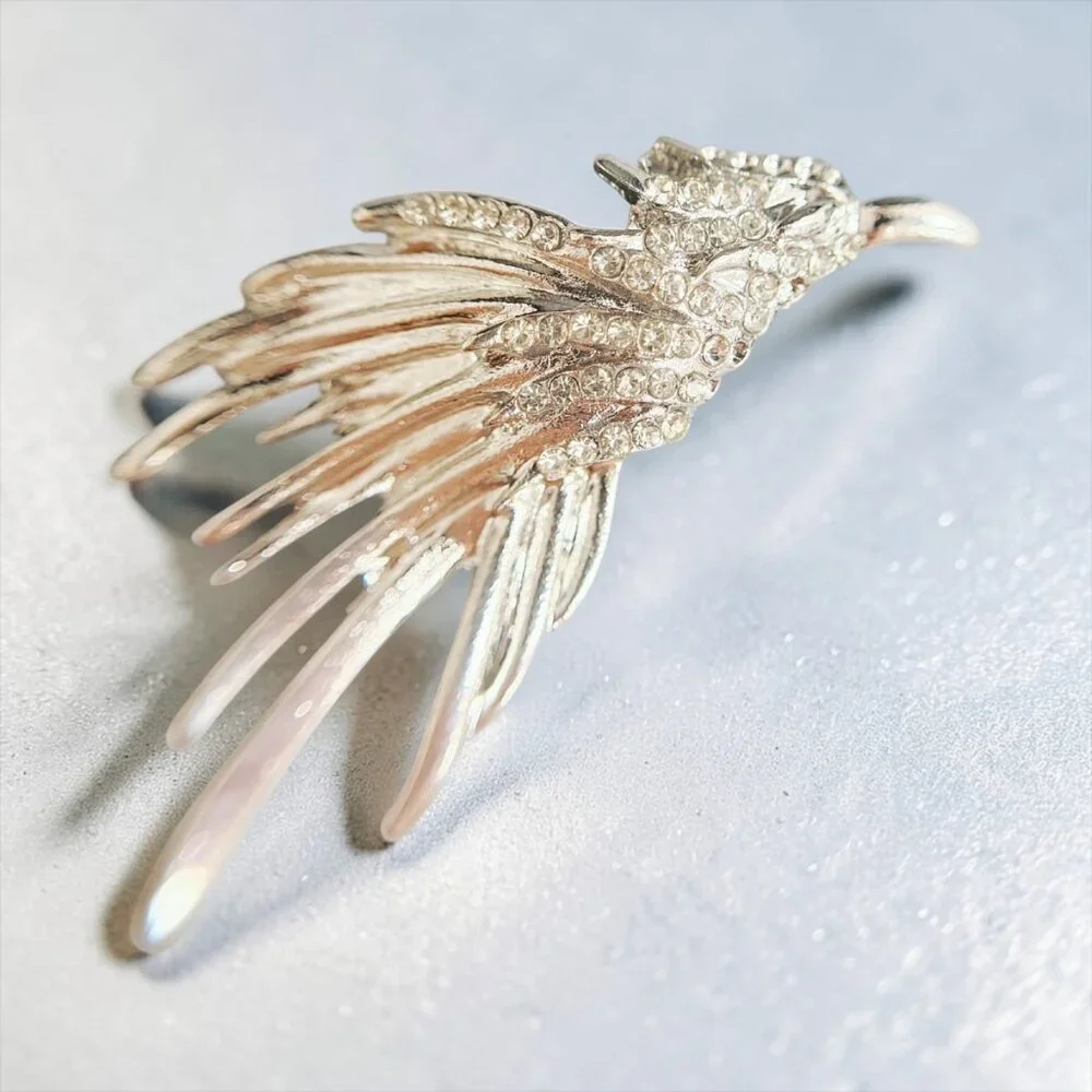 Silver brooch, eagle brooch, bird brooch, fashion brooch, animal brooch pin - Picture 7 of 7